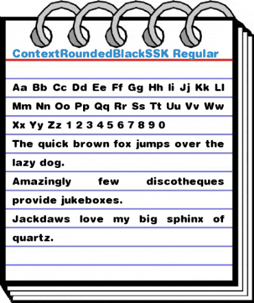 ContextRoundedBlackSSK Regular Font