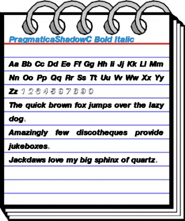 PragmaticaShadowC Bold Italic Font