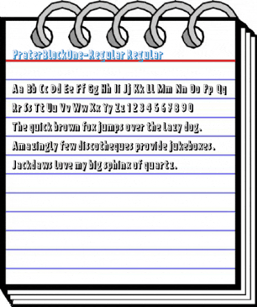 PraterBlockOne-Regular Regular Font