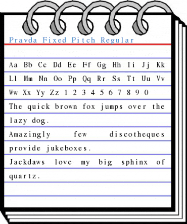 Pravda Fixed Pitch Regular Font