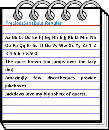 PreciousSansBold Regular Font