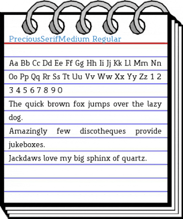 PreciousSerifMedium Regular Font