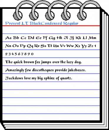 Present LT BlackCondensed Regular Font