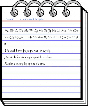 Present LT Condensed Regular Font