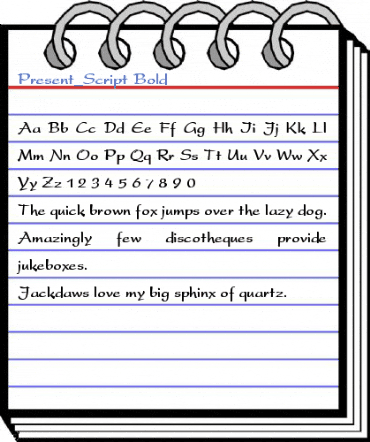 Present_Script Bold Font