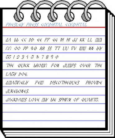 Presley Press CondItal CondItal Font