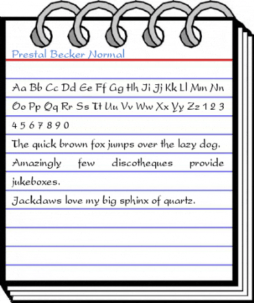 Prestal Becker Normal Font