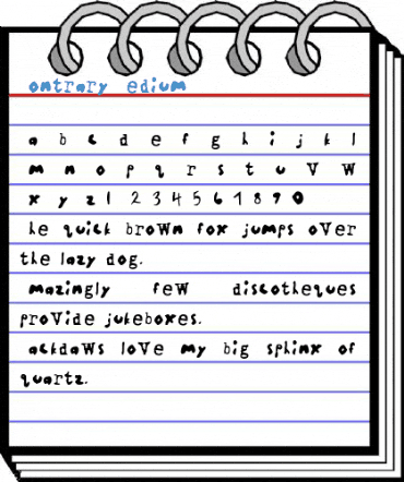 Contrary Medium Font