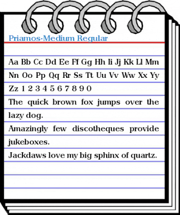 Priamos-Medium Regular Font