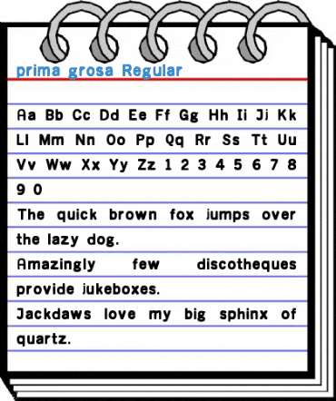 prima grosa Regular Font
