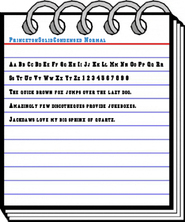 PrincetonSolidCondensed Normal Font