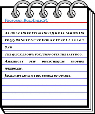 Proforma BoldItalicSC Font