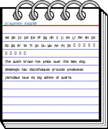 progenisis Regular Font