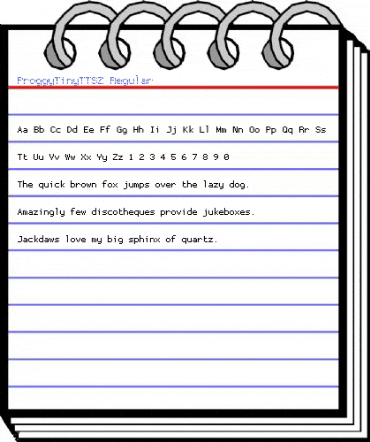ProggyTinyTTSZ Regular Font