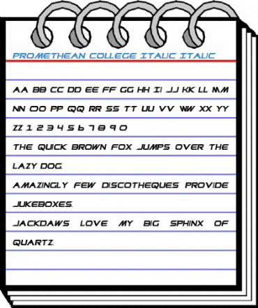 Promethean College Italic Italic Font