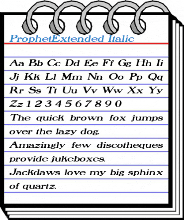 ProphetExtended Italic Font