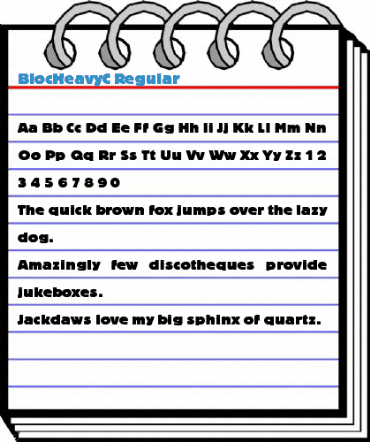 BlocHeavyC Regular Font