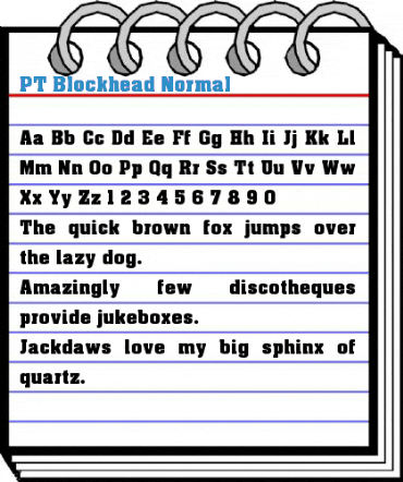 PT Blockhead Normal Font
