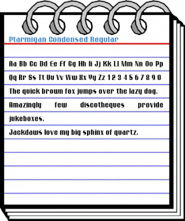 Ptarmigan Condensed Regular Font