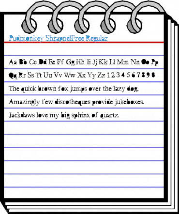 Pudmonkey ShrapnelFree Regular Font
