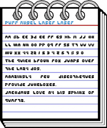Puff Angel Laser Laser Font