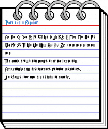Pure evil 2 Regular Font