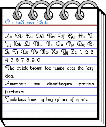 PuritanSwash Bold Font