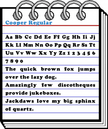 Cooper Regular Font
