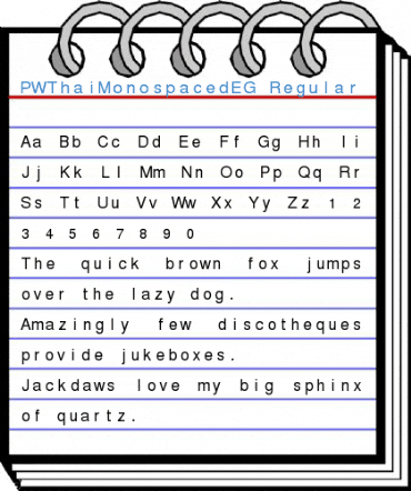 PWThaiMonospacedEG Regular Font