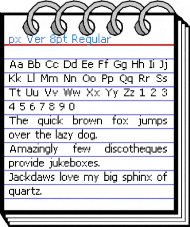 px Ver 8pt Regular Font