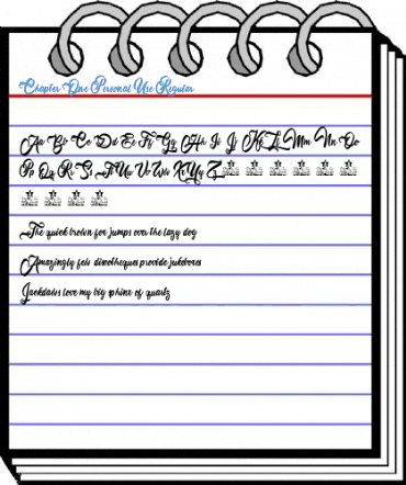 Chapter One Personal Use Regular Font