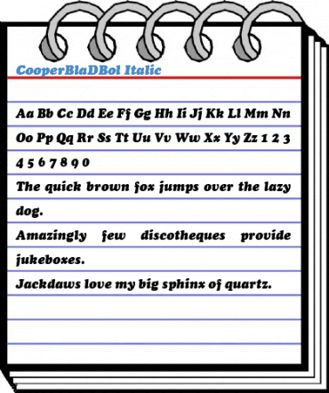 CooperBlaDBol Font