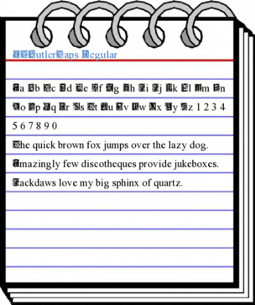 QTButlerCaps Regular Font