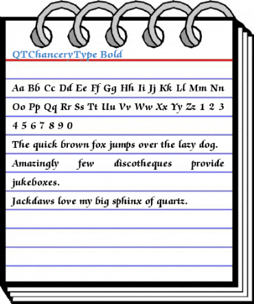 QTChanceryType Bold Font