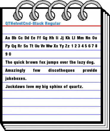 QTHelvetCnd-Black Regular Font