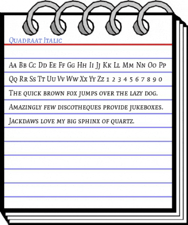 Quadraat Italic Font