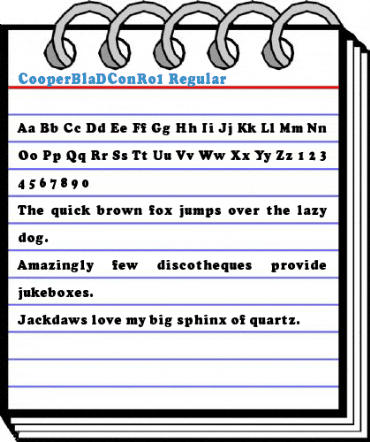 CooperBlaDConRo1 Regular Font