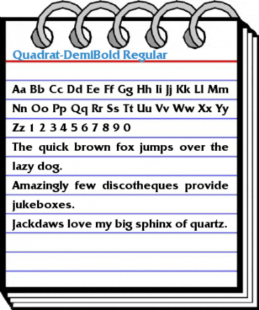 Quadrat-DemiBold Font
