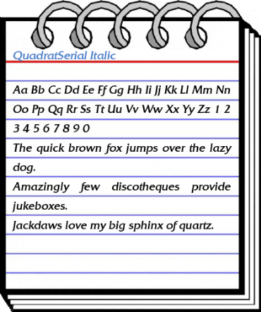 QuadratSerial Font