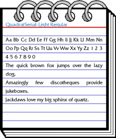 QuadratSerial-Light Regular Font