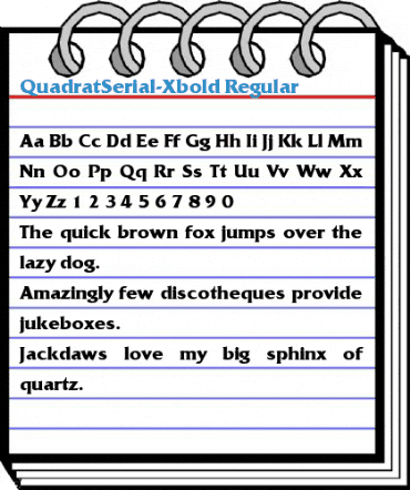 QuadratSerial-Xbold Regular Font