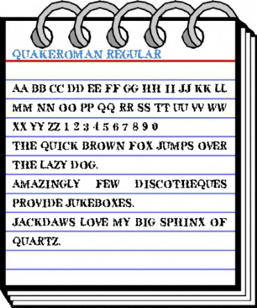 QuakeRoman Regular Font