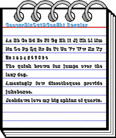 CooperBlaOutDConSh1 Regular Font