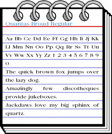 Quantas Broad Regular Font