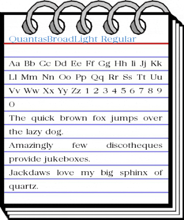 QuantasBroadLight Regular Font