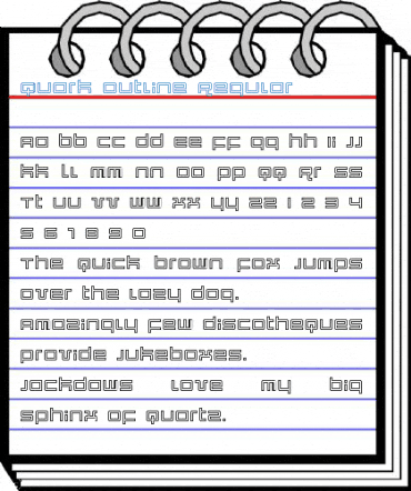 Quark Outline Regular Font