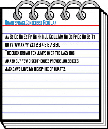 QuarterbackCondensed Regular Font