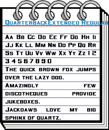 QuarterbackExtended Regular Font