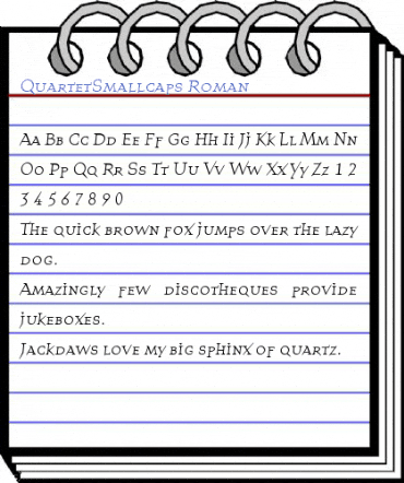 QuartetSmallcaps Roman Font