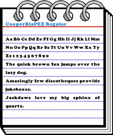 CooperBlaPEE Font